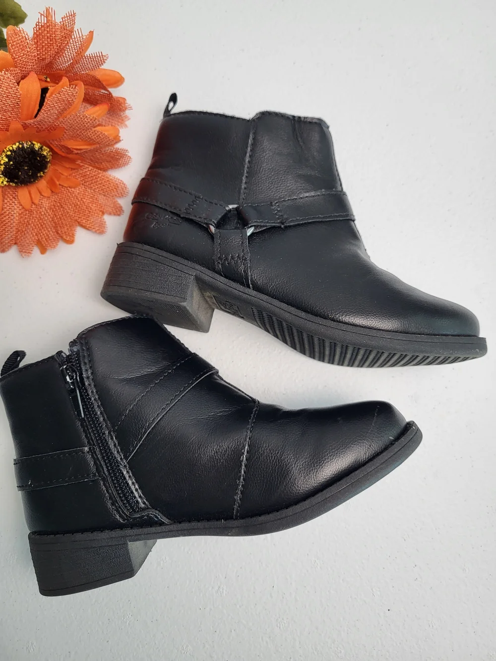Classic Black Girl's Ankle Boots - Sleek Zip Closure